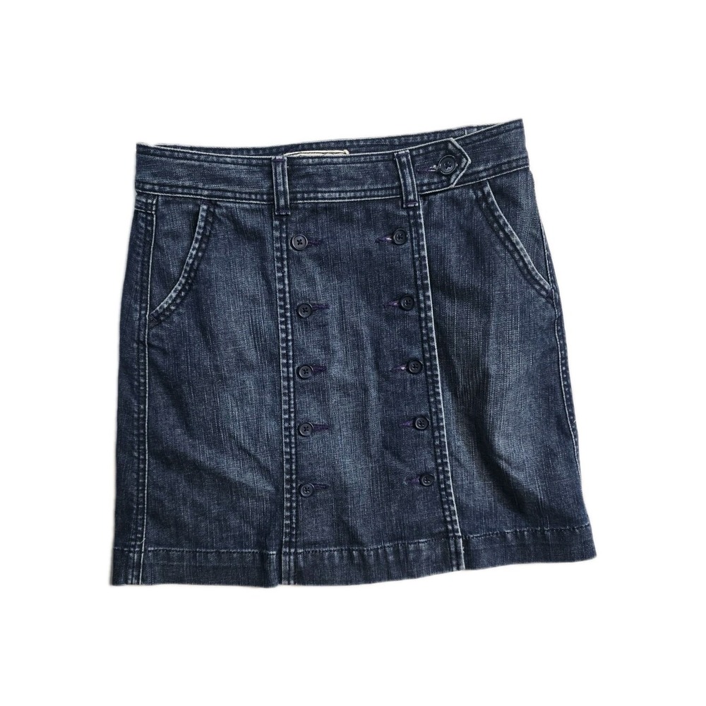 Anthropologie Bica Cheia Button Down A-line‎  Denim Skirt Size 6